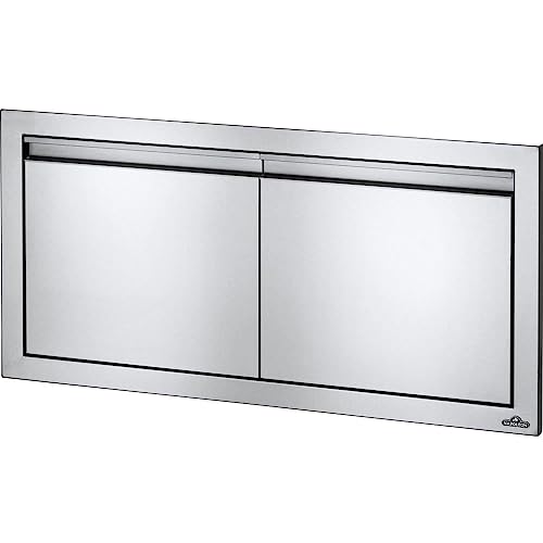 Napoleon Built-in Component - BI-3616-2D - Double Door, Stainless Steel, 36-inches Wide by 16-inches Tall, Durable Anodized Aluminum Handles, Soft Close Hardware, Napoleon Stamp Detail