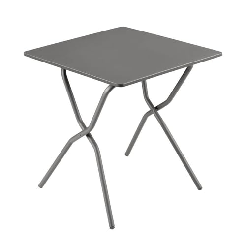 Lafuma Balcony II Galvanized Steel Folding Outdoor Patio Table, Titanium