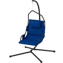 Seeheool Hanging Swing Chair with Steel Frame,Hammock Chair with Stand andCoating Cushion,for Indoor and Outdoor