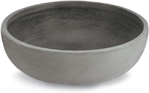 Crescent Garden Orinoco Double-Walled Plant Bowl 40-Inch Weathered Concrete