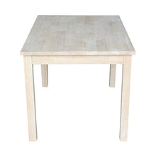 IC INTERNATIONAL CONCEPTS Table with 4 Mission Juvenile Chairs Unfinished