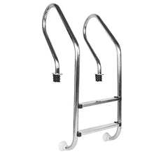 Stainless Steel Reverse Bend in-Pool Ladder for Above Ground Pools 2-Step Pool Step Ladder for Above Ground Swimming Hot Tub Bathtub Sauna or Whirlpool