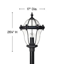 3 Light Extra Large Outdoor Post or Pier Mount Lantern Traditional-Glam Style 17 inch Wide By 26.25 inch High-Copper Bronze Finish Traditional Glam Outdoor Post Mount 81-Bel-3001771