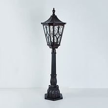 - External Yard Lamps Glass Shade E27 Lawn Lights V-intage House Porch Outdoor Path Lights Waterproof Floor Mount Light Fixture Compatible with Garden Landscape Patio Driveway ,chandelier lighting