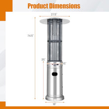 Tangkula Propane Patio Heater with Wheels, Easy Ignition, 34,000 BTU