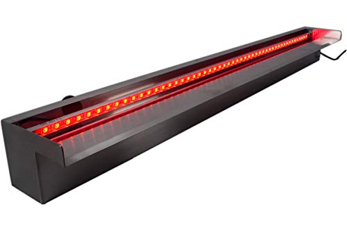 American Pond 36" Stainless Steel Waterfall Spillway Weir 6000 GPH Includes Color Controllable LED Light Strip