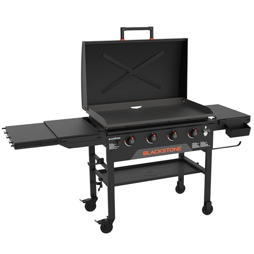 Blackstone Original Portable Griddle with Built-in Hood, Black, 36 Inch