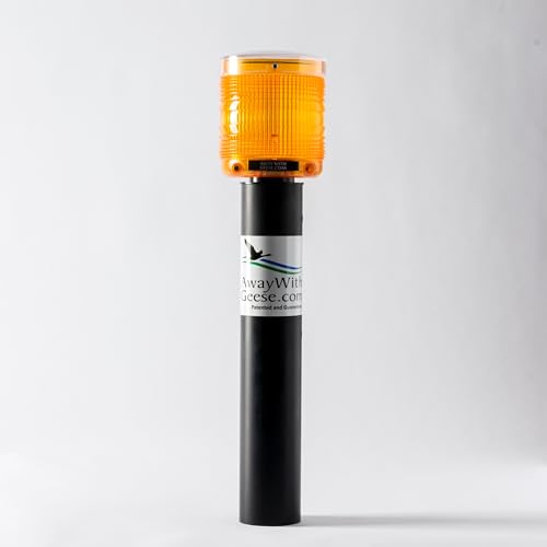 Away With Geese Residential Unit | Solar Powered Flashing Light | Geese Deterrent Gets Rid of Geese from Yards