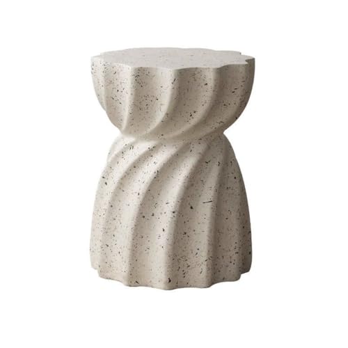 WGTYOA A Few Homestay Small Round Table Bedside Tea Wabi-sabi Feng Cream Wind Cafe