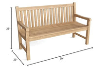 Anderson Teak BH-005S - No Cushion Classic 3-Seater Bench