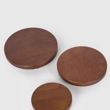 QUANGJN Pcs Plants Saucers Solid Wood Round Base Flower Pot Vase Wine Altar Bracket Buddha Statue Crafts Ornament Base Plant Pot Saucers,