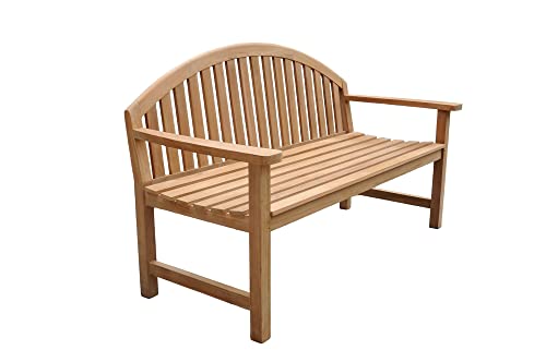 TeakStation Giverny 5 Feet Bench Grade A Teak Wood Luxurious Outdoor Garden Patio #39BH4