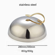 FMOPQ Cheese Melting Dome - 304 Stainless Steel Heavy-Duty Round Basting with Handle for Indoor/Outdoor Grilling Flat Top Cast Iron Steam Cove (Size : C) (D)
