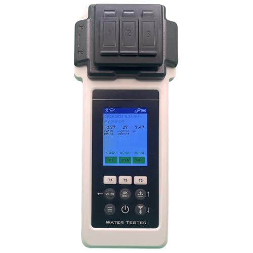 Digital Pool Water Tester, Bluetooth, Wi-Fi, App, Cloud, Pool Testing Kit, 27 Water Parameters, Accurate, All in One, Field Tested - PoolWaterLAB