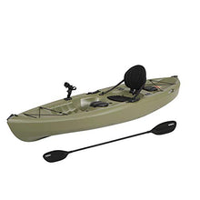 Lifetime Tamarack Angler 100 Fishing Kayak with Paddles Olive Green