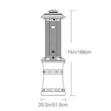 Outdoor Heaters for Patio, Stainless Steel Standing, Gas Patio Heater Floor-Standing, Outdoor Heater Commercial Patio Heater, Suitable for Deck, Garden and Porch Brown