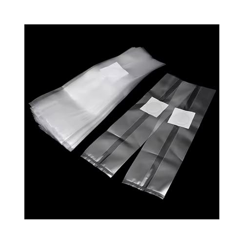 DYKWSWYX 50/100PCS PP Mushroom Cultivation Bags 0.2μm Breathable Filter High Temp Resistant 0.06mm Thick Garden Planter Supplies(100PCS,390x500x0.06mm)
