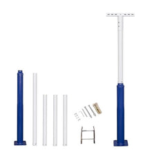 XYIANG Street Lamp Post with Stand, Solar Light Pole for Outdoor Lights, Galvanized Steel Metal Pole Accessory for Street, Patio, Backyard, Basketball Court, Park(6M/20Ft)
