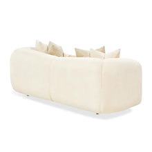 Michael Amini Sassani Chenille Loveseat - Crepe/Gold