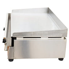 BREVELTION Commercial LPG Gas Griddle 28.9x16.1" Countertop Stainless Steel