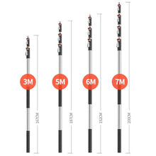 Etsuosy Telescopic Pole Saw and Pruner, 6m, Aluminum Alloy, Extendable Long Handle with Pulley System and Adjustable Scissor Head