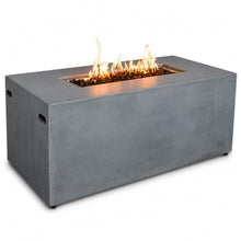 Golden Flame 55-Inch Rectangle Propane Fire Pit Table – Hidden Tank Outdoor Gas Fire Table for Patio & Backyard – Modern Concrete Fire Pit with Push Button Ignition – Natural Gray