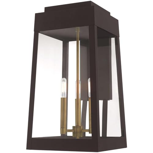 Livex Lighting 20858-07 Oslo - 3-Light Outdoor Wall Lantern, Bronze