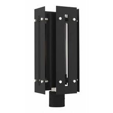 Livex Black Outdoor Post Top Lantern Nickel