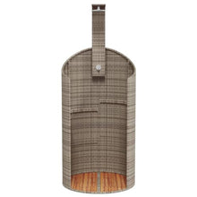 KGCRYUWED Outdoor Shower 39.4x39.4x95.1 in PE Rattan Acacia Wood Garden