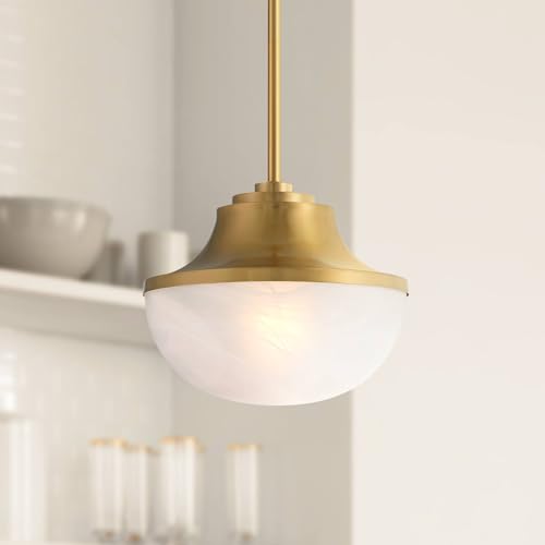 Zachary 11" Wide Warm Gold Mini Modern Pendant Light Light Fixture