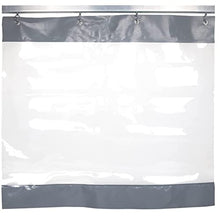 Outdoor Curtains Waterproof Tarp Pavilion Balcony Curtains PVC Transparent with Perforations Can be Customized (Color : Gray Size : 5x6.5m) (Gray 2.5x5m)