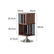 Modern Rotatable Sofa Side Table Minimalist Retro Cabinet 4 Way Storage Bedroom Nightstand Simple