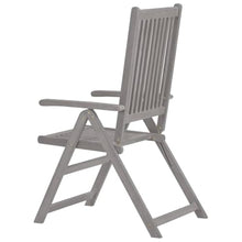 KDACVBMG Patio Reclining Chairs with Cushions 8 pcs Gray Acacia Wood