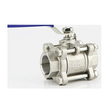 TQKEBWGW 3PC Manual Ball Valve Female Thread SS304/SS201 Stainless Steel DN50/DN65/DN80(DN65,SS304)