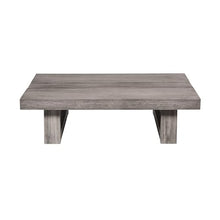 Armen Living Vivid Outdoor Patio Coffee Table in Gray Eucalyptus Wood