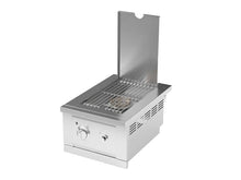 NewAge Products 12,000 BTU Natural Gas Side Burner, 304 Stainless Steel, Single Burner, Built-In Outdoor Kitchen, Pulse Ignition