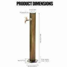 Outdoor Antifreeze Garden Water Column, Stainless Steel Freestanding Garden Water Column Fountain with Retro Faucet, Heat-Resistant and Antifreeze, Easy Installation, for Irrigation A