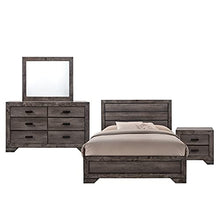 Picket House Furnishings Grayson Youth Full Panel 4PC Bedroom Set Grey Oak