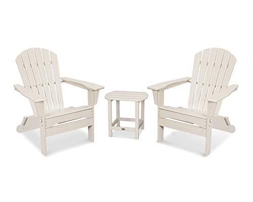 POLYWOOD South Beach 3-Piece Adirondack Chair Set with Side Table