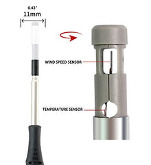 NEWTRY Digital Anemometer Handheld Wind Speed Meter Sensor Portable Wind Gauges Air Flow Velocity Thermometer for Measuring Wind Speed Temperature Volume with Backlight AR866