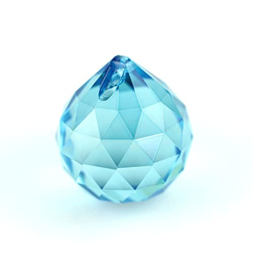 15mm-40mm Aquamarine Crystal Lighting Pendant Balls Chandelier Parts Prisms for Wedding Party House Tebal Garden Decoration,Aquamarine,40mm 40pcs