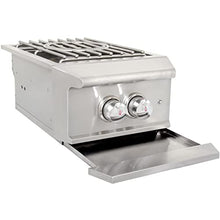 Drop -in Grill Accessory | Built-in Natural Gas Burner | High Performance Power Burner with Wok Ring | Stainless Steel Lid - Outdoor Kitchen Grilling Accessory