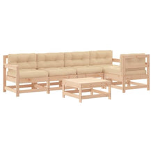 YITHOPI 6 Piece Patio Lounge Set with Cushions Solid Wood Versatile Lounge Furniture Outdoor Lounge Set Patio Furniture Sets Balcony Furniture Sets for patios, Gardens, Decks