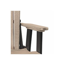 American Furniture Classics Double Glider with Table Weatherwood and Black