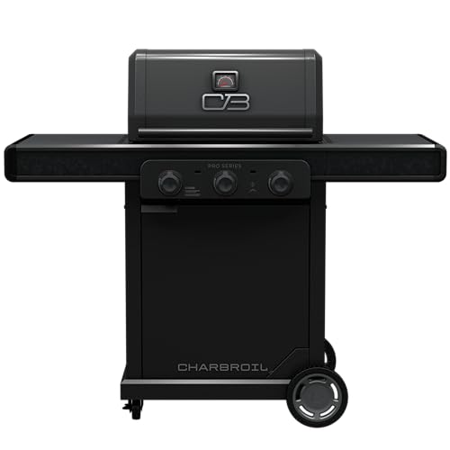 Charbroil Pro Series with Amplifire Technology 3-Burner Propane Gas Grill and Griddle Cabinet, Black - 463365124