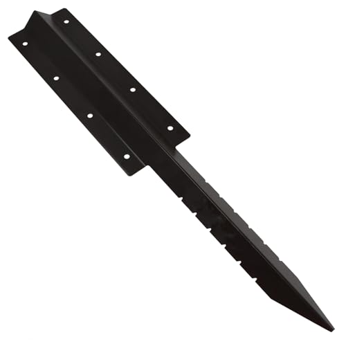 Garden Double Sleeper Straight Support Spike Stake Powder Coated 670mm 10pc