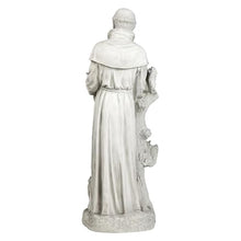 Design Toscano Nature's Nurturer Francis Assisi Religious Garden Decor Statue Bird Bath Feeder, Large, 37 inch, Cast Stone Resin, Antique Stone Finish