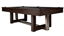 HJ Scott Abbey Billiards Pool Table - Espresso Stained Maple & Brushed Metal
