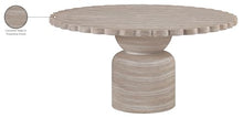 Meridian Furniture 77032Travertine-DT60 Petalia Collection Art Deco Indoor/Outdoor Concrete Dining Table with Travertine Finish, Water-Transfer Finish, 60" W x 60" D x 30" H, Travertine