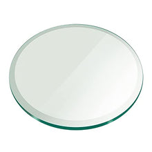 Custom Cut Glass Table Top 1/4'' Thick - Clear Tempered Glass Cut to Size - Round Replacement Glass for Table Tops with Bevel Edge by Fab Glass and Mirror C-CLGT-RD6MTB